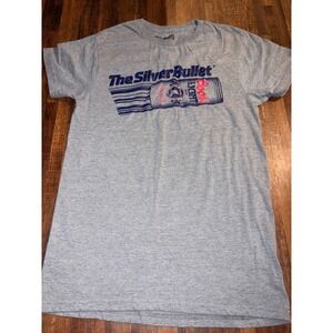 Big Bend Outfitters Coors Light Silver Bullet Graphic T-Shirt Grey Small READ